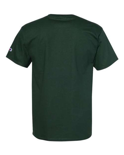 Champion Short Sleeve T-Shirt T425 Dark Green Custom Embroidered Business Logo