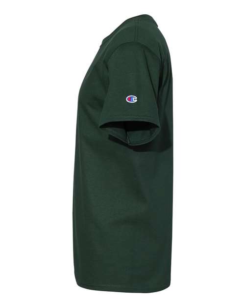 Champion Short Sleeve T-Shirt T425 Dark Green Custom Embroidered Business Logo