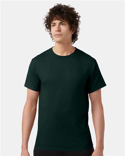 Custom Embroidered  Champion Short Sleeve T-Shirt T425 Dark Green