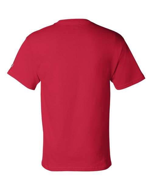 Champion Short Sleeve T-Shirt T425 Red Custom Embroidered Business Logo