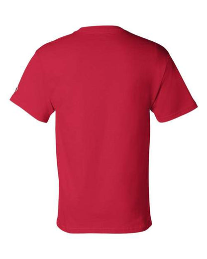 Champion Short Sleeve T-Shirt T425 Red Custom Embroidered Business Logo