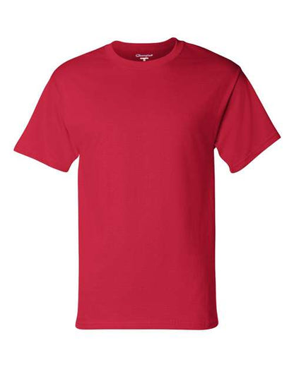 Champion Short Sleeve T-Shirt T425 Red Custom Embroidered Business Logo