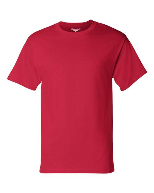 Champion Short Sleeve T-Shirt T425 Red Custom Embroidered Business Logo