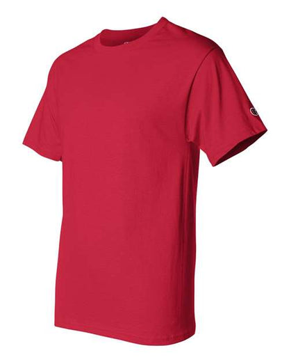 Champion Short Sleeve T-Shirt T425 Red Custom Embroidered Business Logo