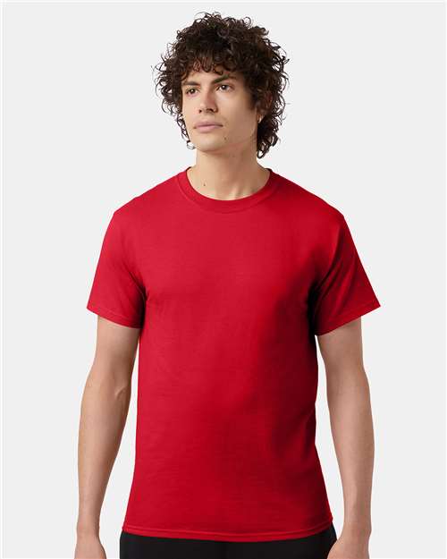 Custom Embroidered  Champion Short Sleeve T-Shirt T425 Red