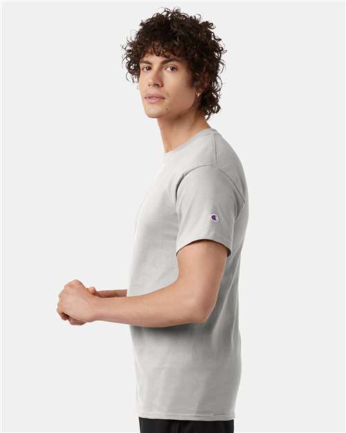 Champion Short Sleeve T-Shirt T425 Ash Custom Embroidered Business Logo