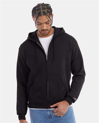 Champion Powerblend® Full-Zip Hooded Sweatshirt S800 Custom Embroidered Business Logo