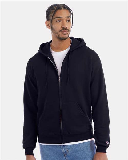 Champion Powerblend® Full-Zip Hooded Sweatshirt S800 Custom Embroidered Business Logo