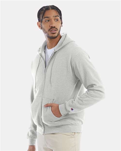 Champion Powerblend® Full-Zip Hooded Sweatshirt S800 Custom Embroidered Business Logo