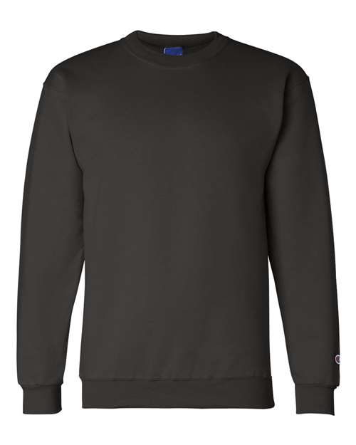 Champion Powerblend® Crewneck Sweatshirt S600 Black Custom Embroidered Business Logo