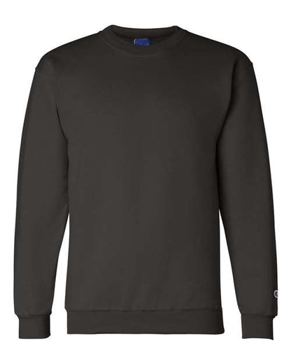 Champion Powerblend® Crewneck Sweatshirt S600 Black Custom Embroidered Business Logo