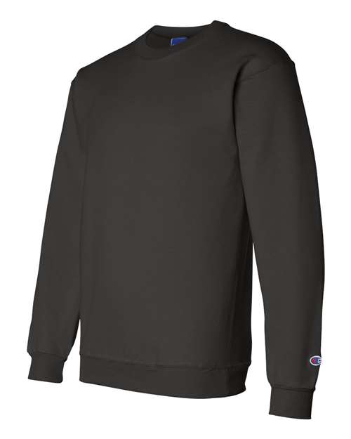 Champion Powerblend® Crewneck Sweatshirt S600 Black Custom Embroidered Business Logo