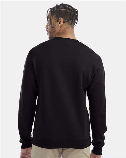 Champion Powerblend® Crewneck Sweatshirt S600 Black Custom Embroidered Business Logo