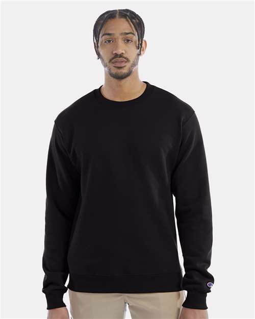 Custom Embroidered  Champion Powerblend® Crewneck Sweatshirt S600 Black