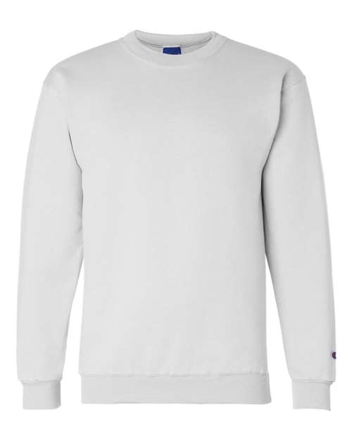 Champion Powerblend® Crewneck Sweatshirt S600 White Custom Embroidered Business Logo