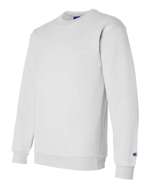 Champion Powerblend® Crewneck Sweatshirt S600 White Custom Embroidered Business Logo