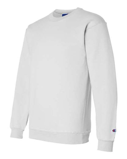 Champion Powerblend® Crewneck Sweatshirt S600 White Custom Embroidered Business Logo