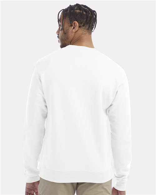 Champion Powerblend® Crewneck Sweatshirt S600 White Custom Embroidered Business Logo