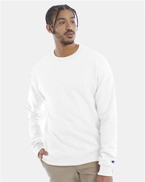 Custom Embroidered  Champion Powerblend® Crewneck Sweatshirt S600 White