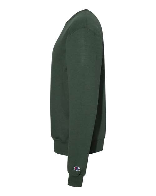 Champion Powerblend® Crewneck Sweatshirt S600 Dark Green Custom Embroidered Business Logo