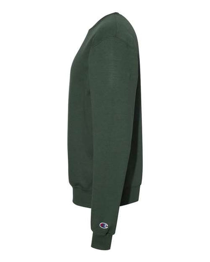 Champion Powerblend® Crewneck Sweatshirt S600 Dark Green Custom Embroidered Business Logo