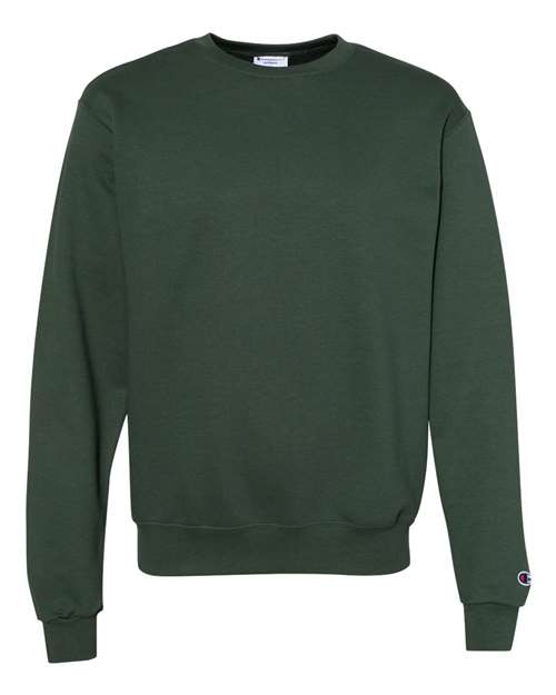 Champion Powerblend® Crewneck Sweatshirt S600 Dark Green Custom Embroidered Business Logo