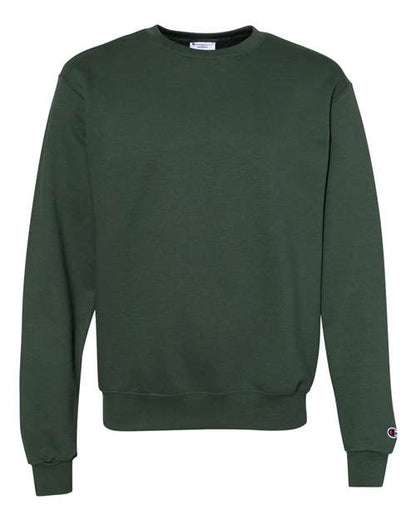 Champion Powerblend® Crewneck Sweatshirt S600 Dark Green Custom Embroidered Business Logo