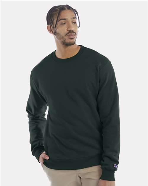 Custom Embroidered  Champion Powerblend® Crewneck Sweatshirt S600 Dark Green