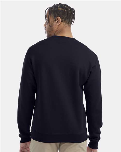 Champion Powerblend® Crewneck Sweatshirt S600 Navy Custom Embroidered Business Logo