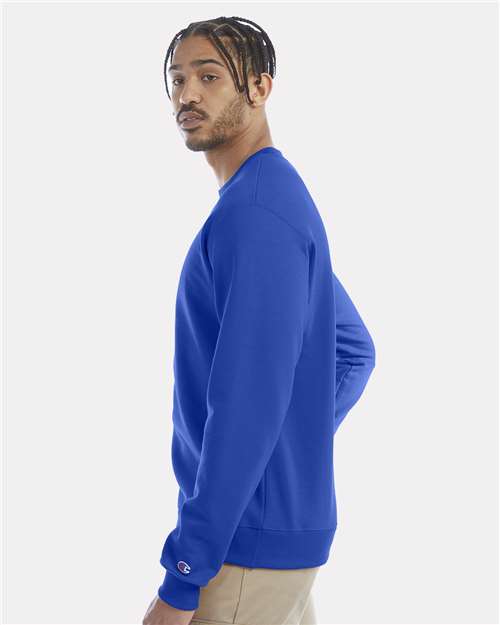 Champion Powerblend® Crewneck Sweatshirt S600 Royal Blue Custom Embroidered Business Logo