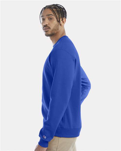 Champion Powerblend® Crewneck Sweatshirt S600 Royal Blue Custom Embroidered Business Logo