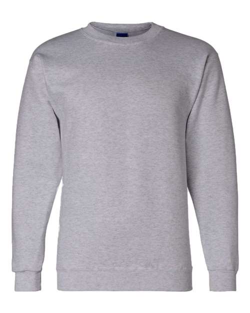 Champion Powerblend® Crewneck Sweatshirt S600 Light Steel Custom Embroidered Business Logo