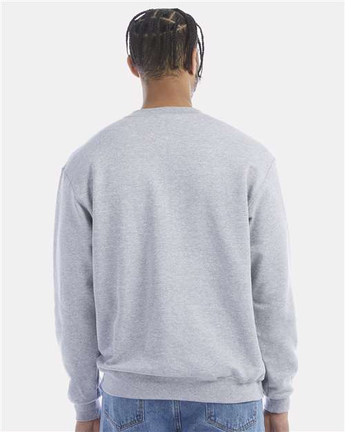 Champion Powerblend® Crewneck Sweatshirt S600 Light Steel Custom Embroidered Business Logo