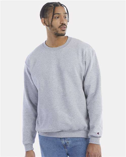 Champion Powerblend® Crewneck Sweatshirt S600 Late Night Blue Custom Embroidered Business Logo
