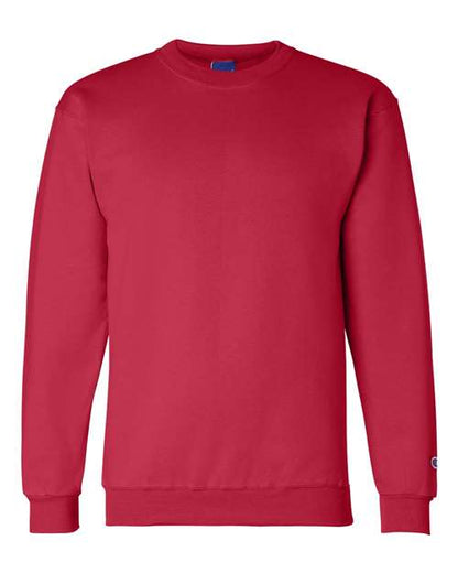 Champion Powerblend® Crewneck Sweatshirt S600 Scarlet Custom Embroidered Business Logo