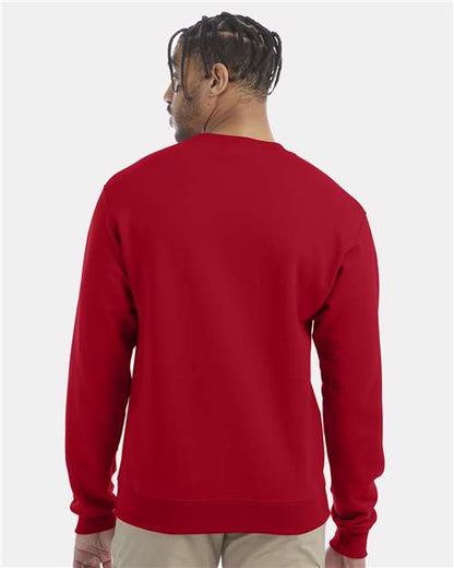 Champion Powerblend® Crewneck Sweatshirt S600 Scarlet Custom Embroidered Business Logo