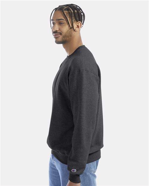 Champion Powerblend® Crewneck Sweatshirt S600 Charcoal Heather Custom Embroidered Business Logo