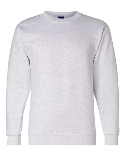 Champion Powerblend® Crewneck Sweatshirt S600 Silver Grey Custom Embroidered Business Logo