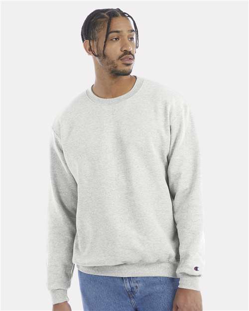 Custom Embroidered  Champion Powerblend® Crewneck Sweatshirt S600 Silver Grey