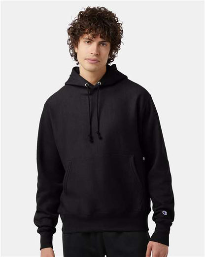Custom Embroidered  Champion Reverse Weave® Hooded Sweatshirt S101 Black