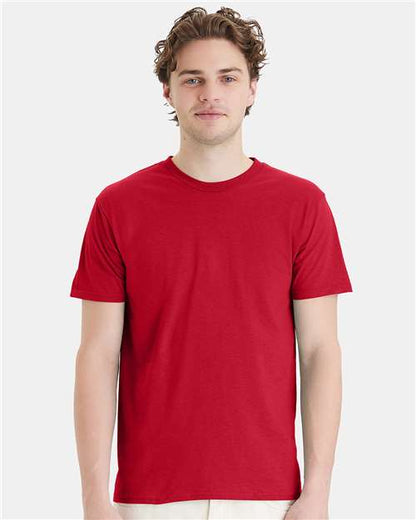 Custom Embroidered  Hanes Perfect-T T-Shirt 4980 Deep Red