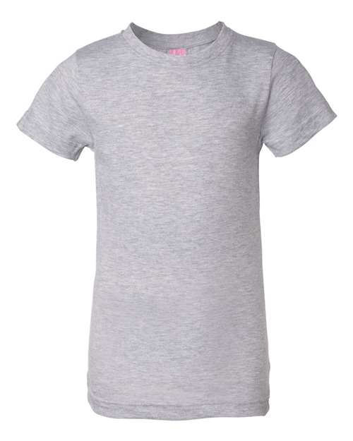 LAT Girls' Fine Jersey Tee 2616 Heather