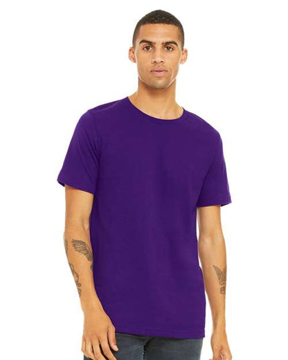 BELLA + CANVAS Jersey Tee 3001 Team Purple Custom Embroidered Business Logo