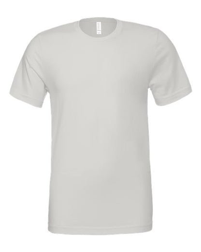 BELLA + CANVAS Jersey Tee 3001 Silver Custom Embroidered Business Logo