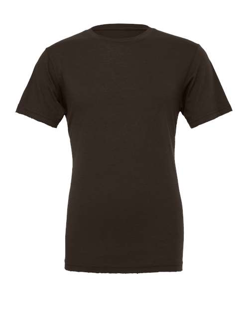 BELLA + CANVAS Jersey Tee 3001 Brown Custom Embroidered Business Logo