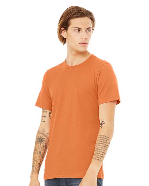 BELLA + CANVAS Jersey Tee 3001 Burnt Orange Custom Embroidered Business Logo