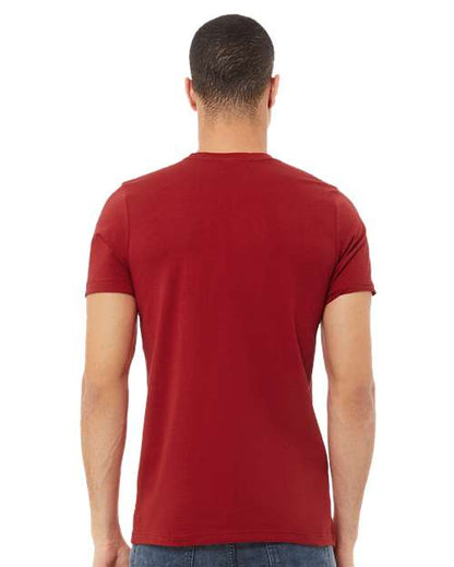BELLA + CANVAS Jersey Tee 3001 Canvas Red Custom Embroidered Business Logo