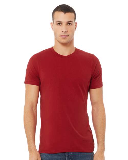 BELLA + CANVAS Jersey Tee 3001 Canvas Red Custom Embroidered Business Logo