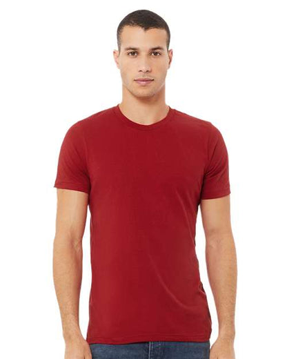 BELLA + CANVAS Jersey Tee 3001 Canvas Red Custom Embroidered Business Logo