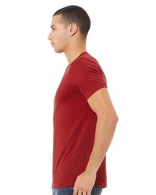 BELLA + CANVAS Jersey Tee 3001 Canvas Red Custom Embroidered Business Logo